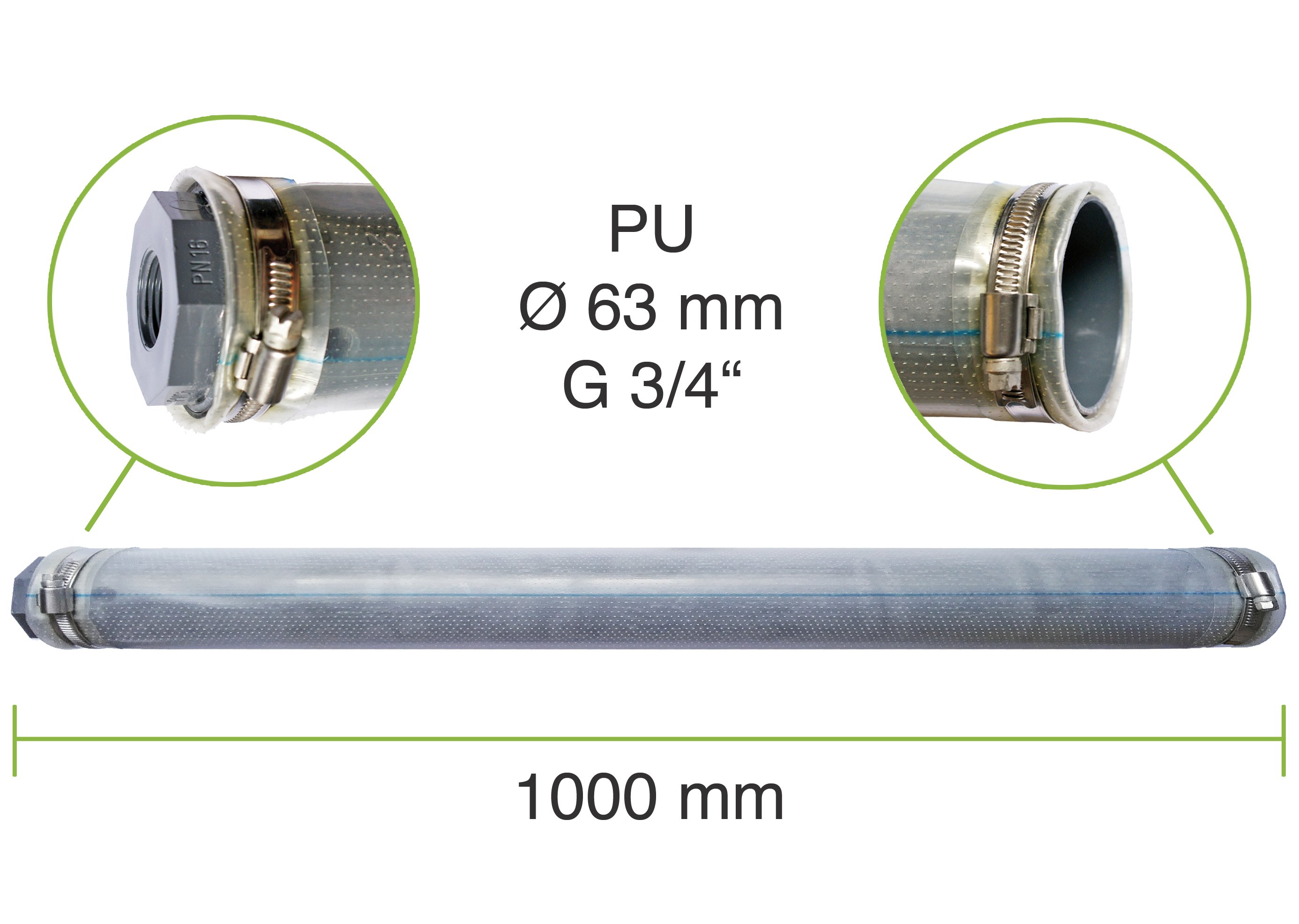 Rohrbelüfter mit Polyurethan-Membrane